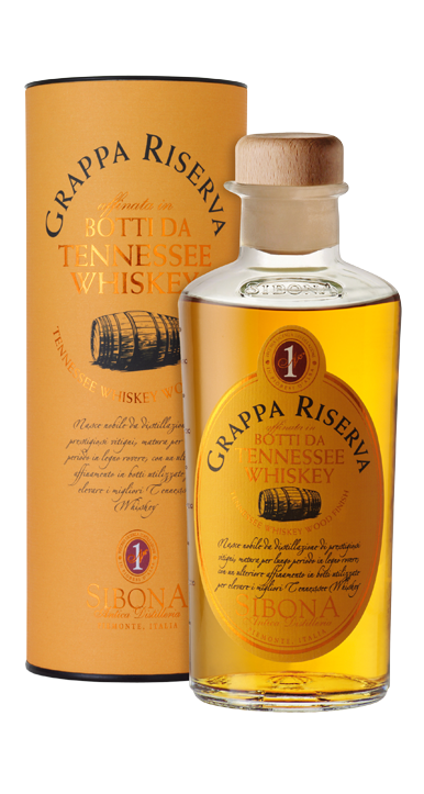 Antica Distilleria Sibona, Grappa Riserva Botti da Tennessee Whiskey, Grappa, 0,5 l