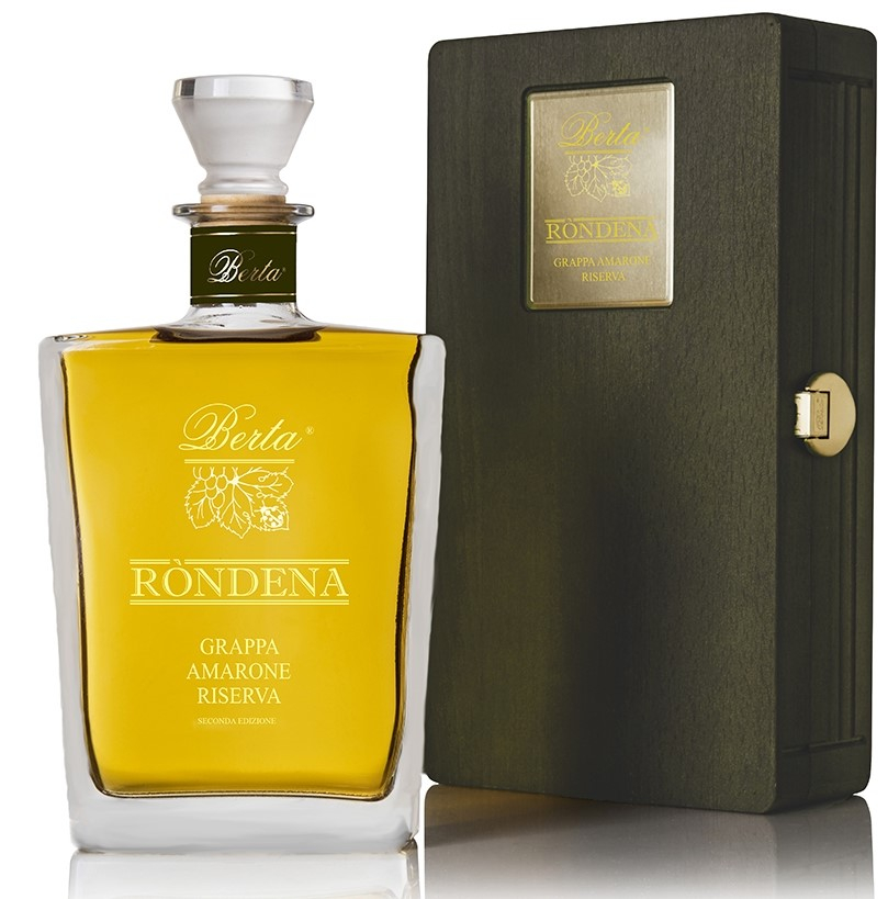 Berta, Grappa di Amarone Riserva Rondena in Holzkiste, Grappa, 0,7 l