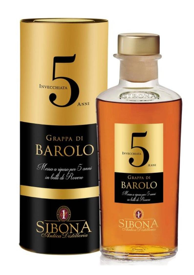 Antica Distilleria Sibona, Grappa di Barolo 5 anni, Andere Spirituosen, 0,5 l