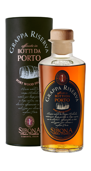 Antica Distilleria Sibona, Grappa Riserva Botti da Porto, Grappa, 0,5 l