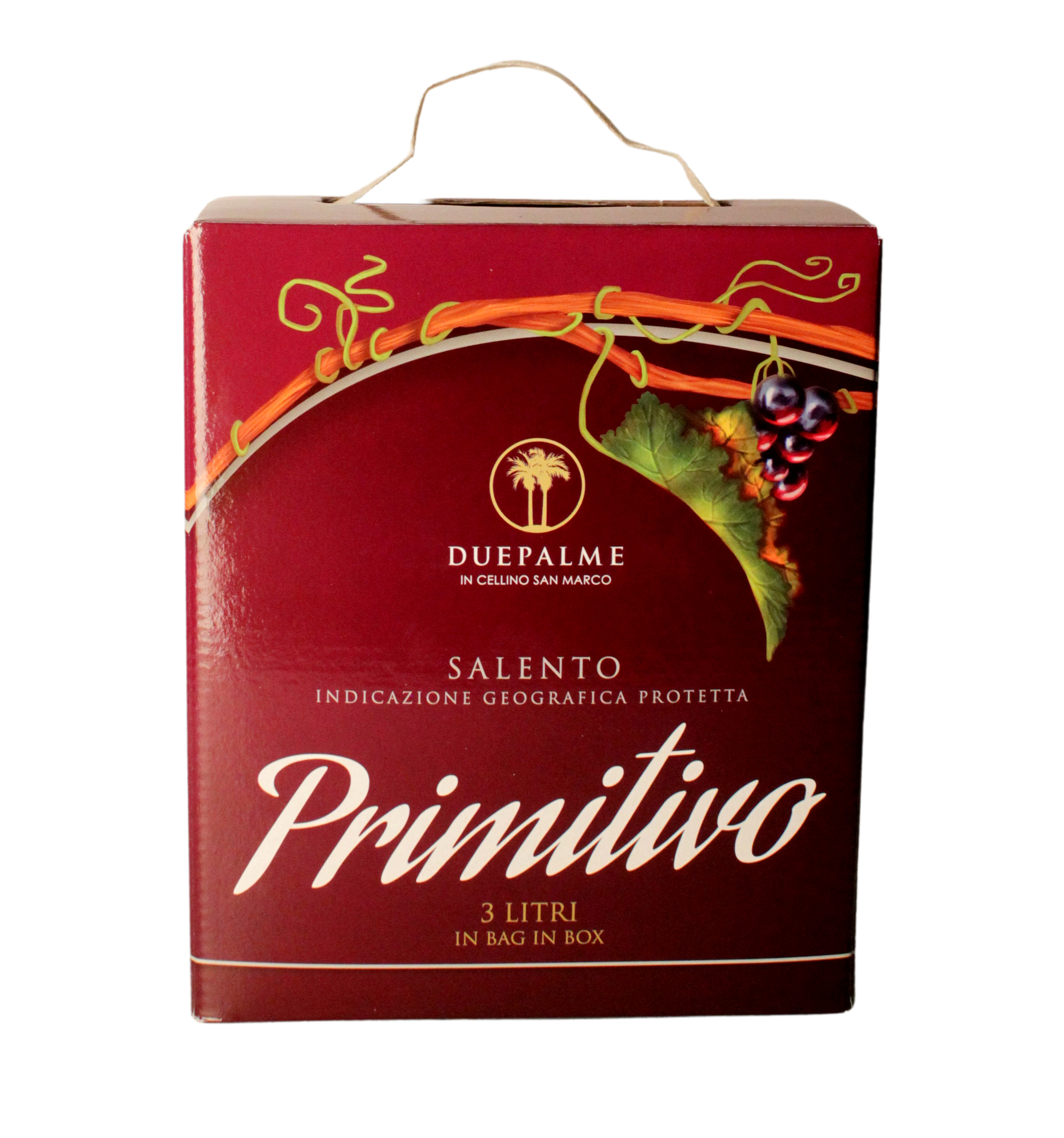 Due Palme , Primitivo Salento Bag in Box, Rotwein, 3 l