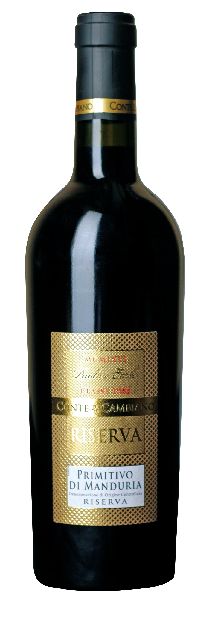 Conte di Campiano, Primitivo di Manduria Riserva Classe 66, Rotwein, 0,75 l
